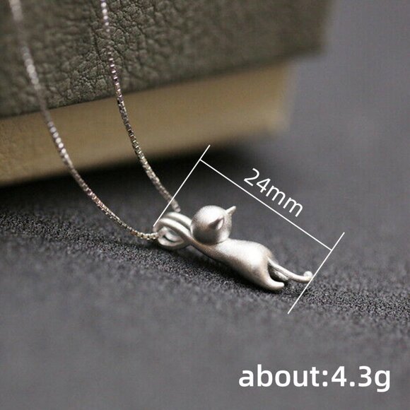 🔥 Cute Animal Cat Shaped Pendant Necklace For Women, HA4599 - Picture 4 of 5